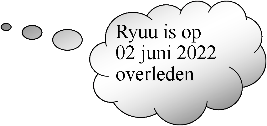 Gedachtewolkje: wolk: Ryuu is op 02 juni 2022 overleden